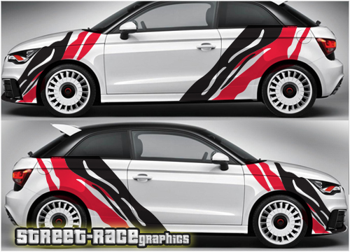 Audi A1 rally graphics 009 - Tiger stripes