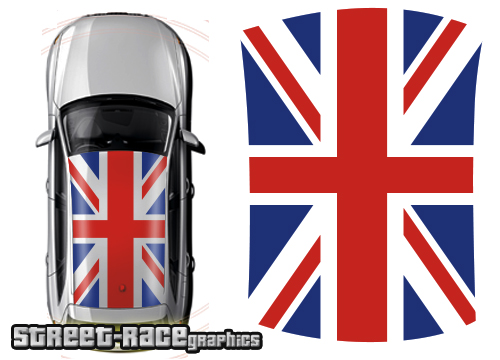 Audi A1 roof 002 Union Jack graphics