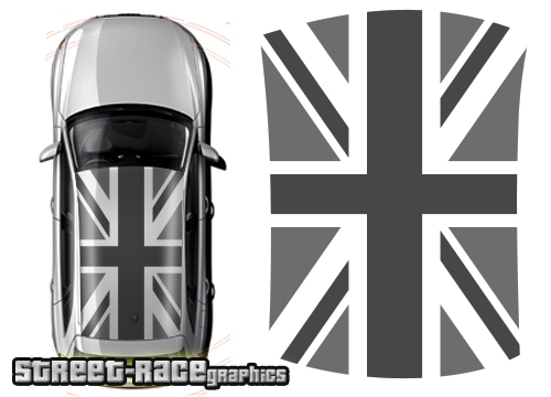 Audi A1 roof 003 Union Jack graphics