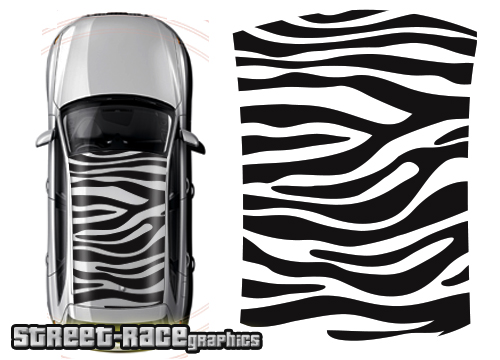 Audi A1 roof 005 Zebra graphics
