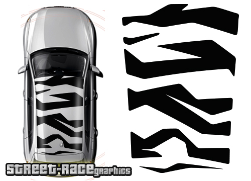 Audi A1 roof 006 Zebra graphics
