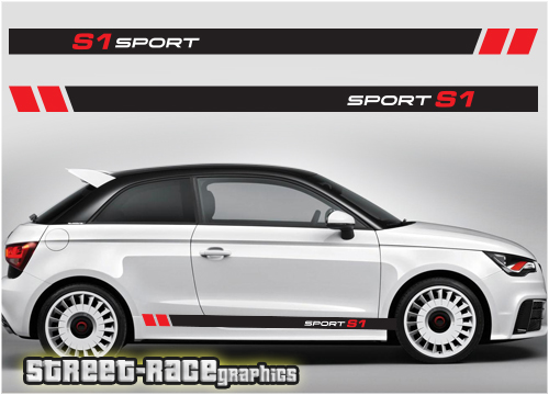 Audi A1 racing stripes 006 - S1 sport