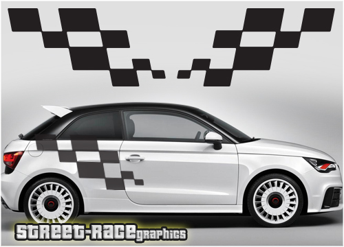 Audi A1 sport squares side decals 016