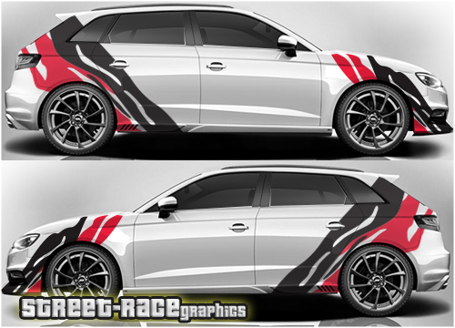 Audi A3 rally graphics 009 - Tiger stripes