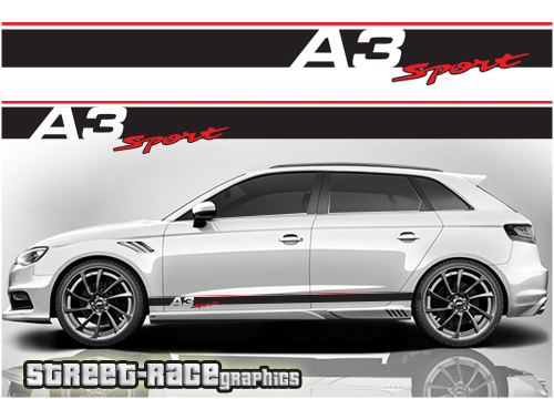 Audi A3 racing stripes 002 - A3 sport