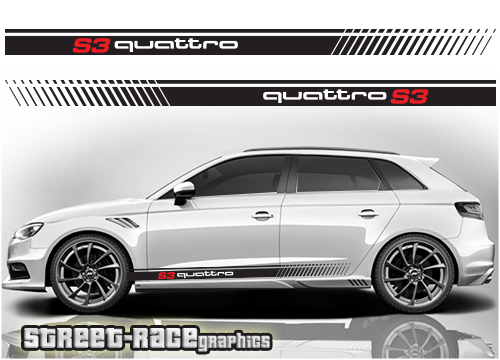 Audi A3 racing stripes 004 - quattro S3