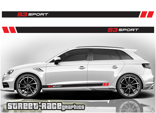 Audi A3 racing stripes 006 - S3 sport