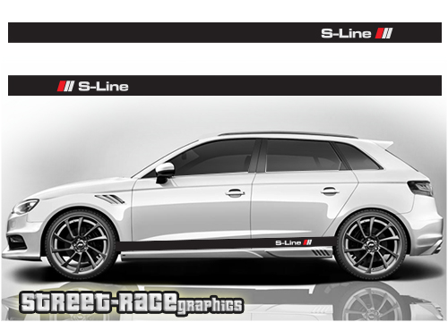 Audi A3 racing stripes 009 - S-line