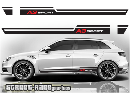 Audi A3 racing stripes 018