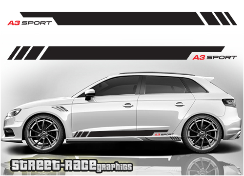 Audi A3 racing stripes 019 - A3 sport