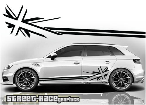 Audi A3 racing stripes 020 - Union Jack