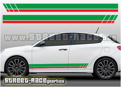 Alfa Romeo side stripes 019 - Italian flag