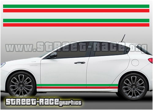 Alfa Romeo side stripes 020 - Italian flag