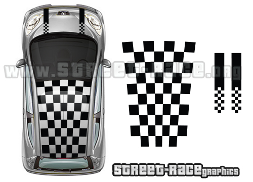 Toyota Aygo - 007 roof squares & bonnet stripes