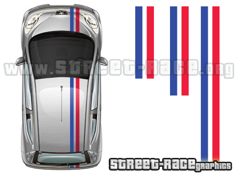 Toyota Aygo - 009 French Flag stripes