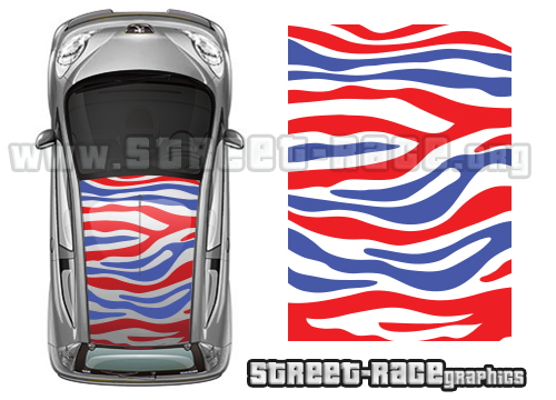 Toyota Aygo - 014 ZEBRA roof graphics