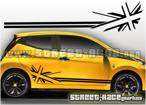 Toyota Aygo Union Jack racing stripes 019