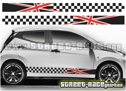 Toyota Aygo racing stripes 020 Union Jack