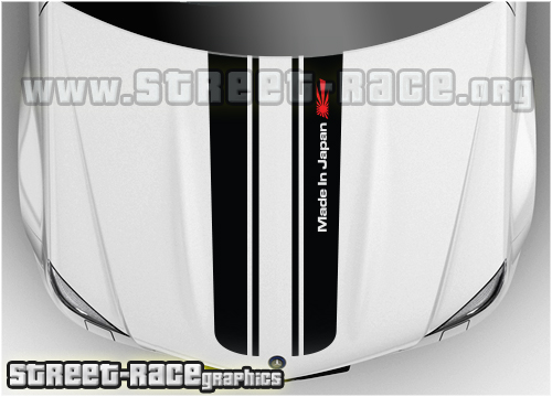 Bonnet racing stripe BS1210 - Made in Japan