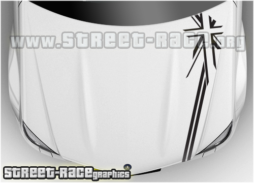 Mini bonnet racing stripe BS1811 - Union Jack