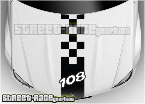 Peugeot bonnet stripe BS1306 - 108