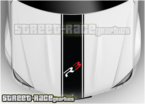 Citroen bonnet racing stripe BS1402 - DS3 R3