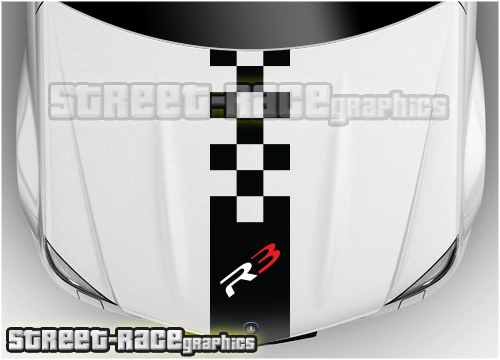 Citroen bonnet racing stripe BS1403 - DS3 R3