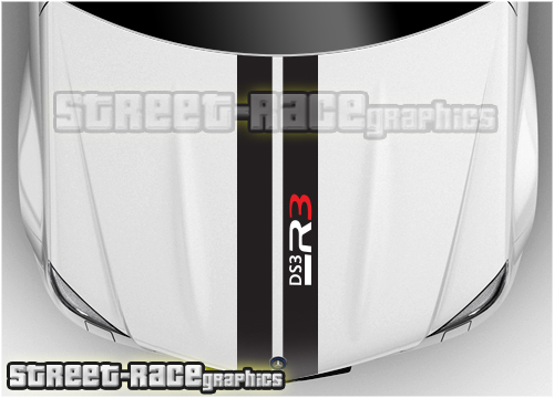 Citroen bonnet racing stripe BS1406 - DS3 R3