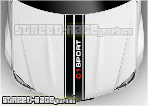 Citroen bonnet racing stripe BS1409 - C1 SPORT