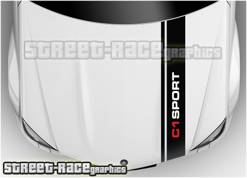 Citroen bonnet racing stripe BS1411 - C1 SPORT