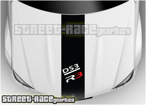 Citroen bonnet racing stripe BS1412 - DS3 R3