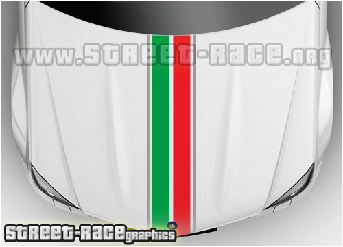Alfa Romeo bonnet stripe BS2004 Italian Flag