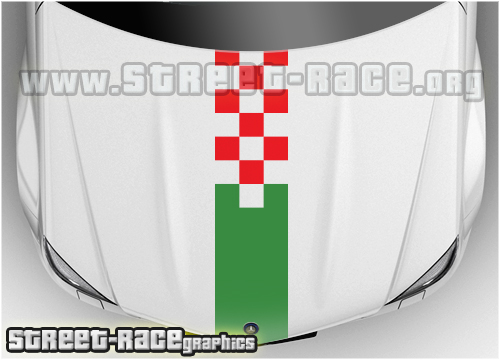 Alfa Romeo bonnet stripe BS2008 Italian Flag