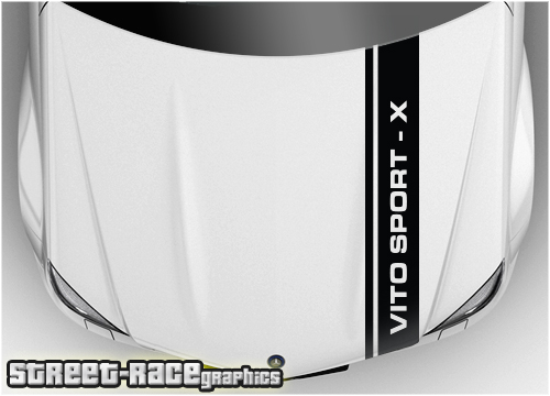 Mercedes bonnet / hood racing stripe BS2603 - Vito Sport X