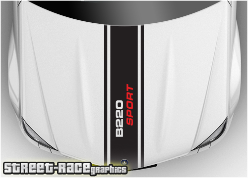 Mercedes bonnet / hood racing stripe BS2613 - B220 Sport