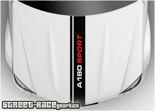 Mercedes bonnet / hood racing stripe BS2616 - A180 Sport