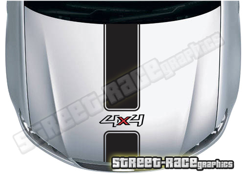 4x4 truck bonnet racing stripe 001