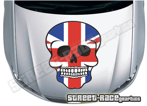 BS3806 Skull printed bonnet / hood graphic