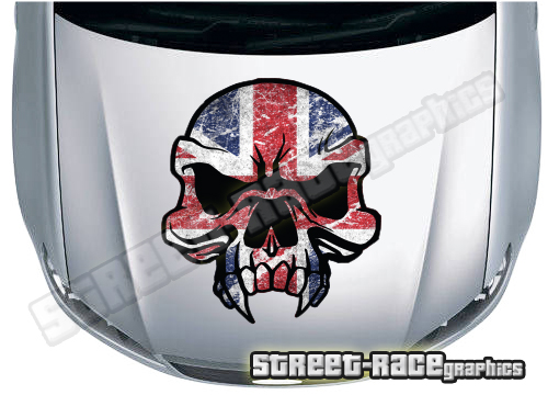 BS3811 Skull printed bonnet / hood graphic