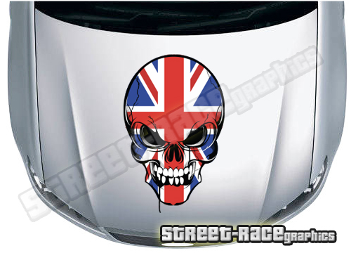 BS3818 Skull printed bonnet / hood graphic