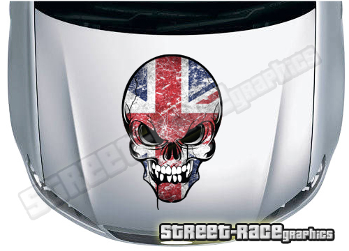 BS3819 Skull printed bonnet / hood graphic