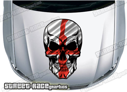 BS38719 Skull printed bonnet / hood graphic - George Cross