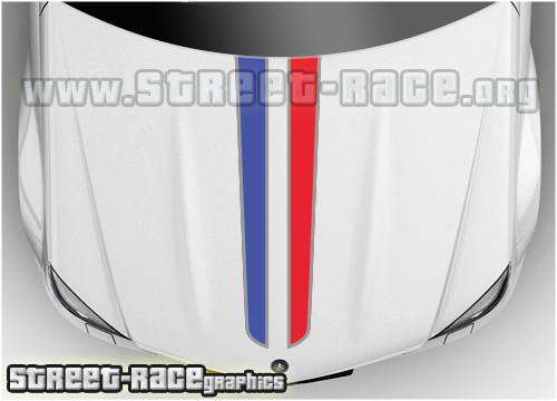 BSU004 - Tricolour bonnet racing stripes