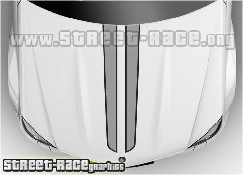 BSU005 Ferrari/Scuderia style bonnet racing stripes