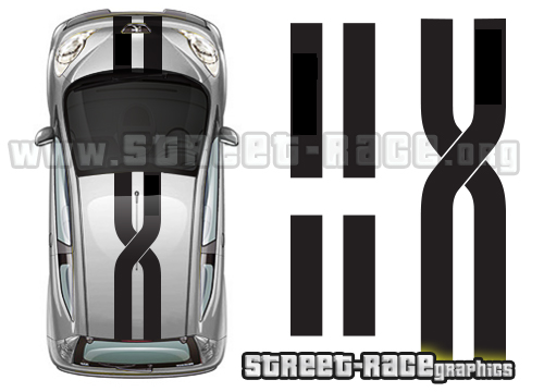 Citroen C1 - 011 double crossover OTT racing stripes
