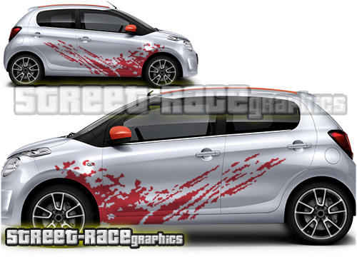 Citroen C1 rally 003 mud splatter graphics
