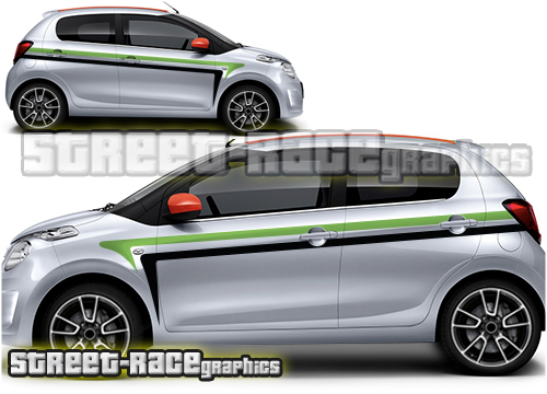 Citroen C1 rally 007 side stripes