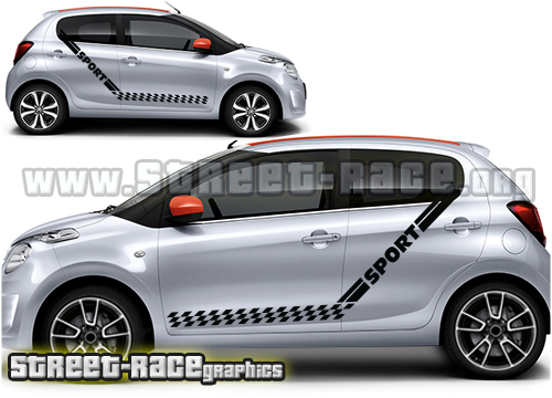Citroen C1 - 077 diagonal racing stripes