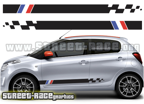 Citroen C1 racing stripes 079 - French flag