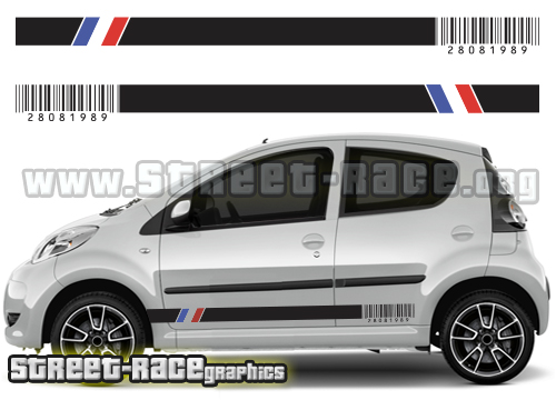 Citroen C1 racing stripes 080 - French flag